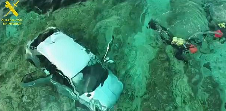 Driver survives overspeeding car accident Majorca sea