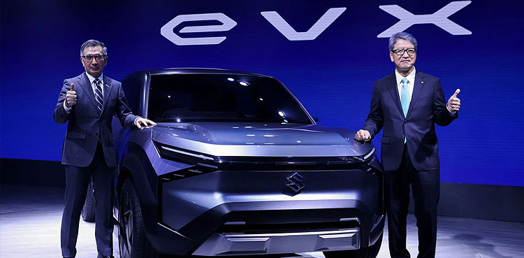 WATCH Suzuki Unveils Concept Electric SUV EVX