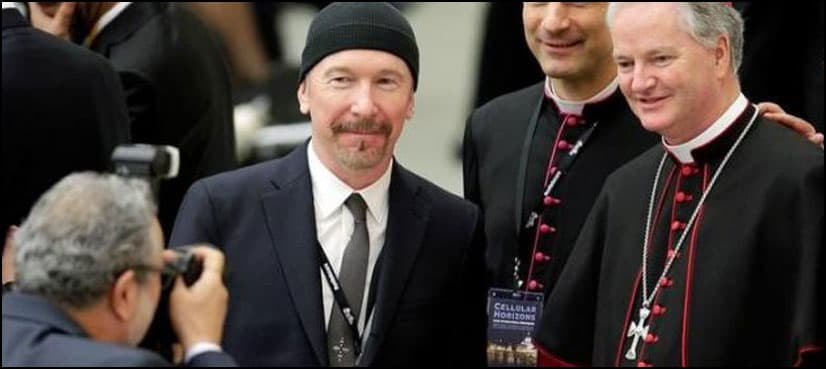 U2 guitarist The Edge makes history as he rocks Sistine Chapel for cancer