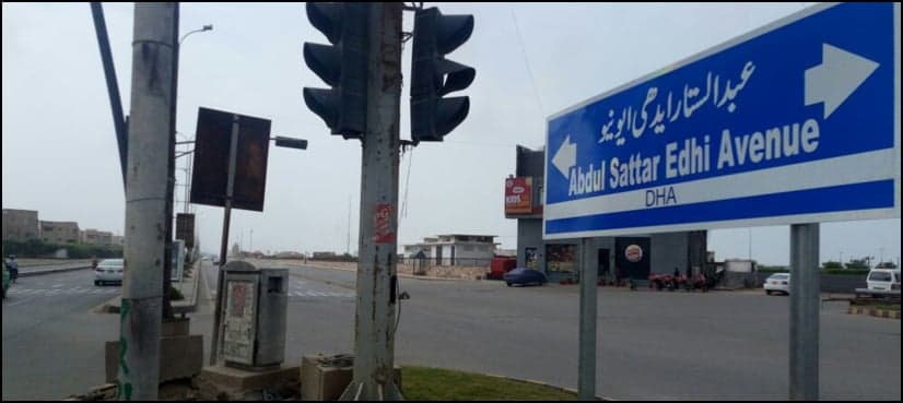 Beach Avenue in Karachi named after Abdul Sattar Edhi