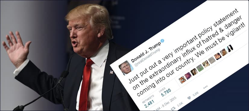 Muslim ban statement re-appears on Trump website after 'temporary glitch'