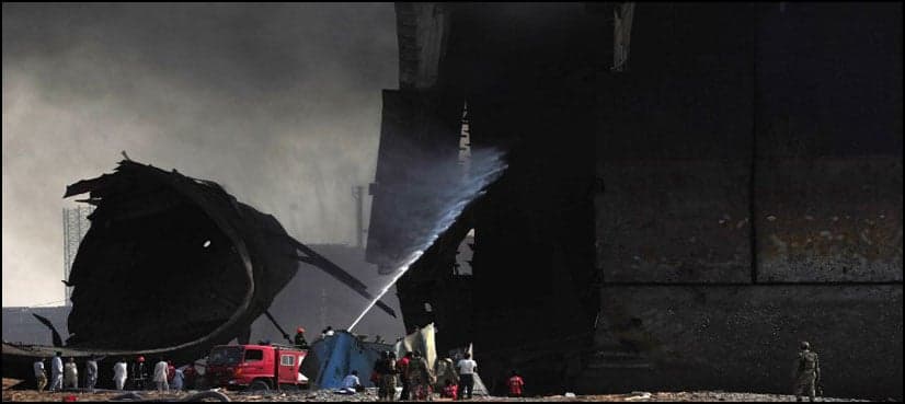 Firefighters put out fire at Gadani ship-breaking yard after three days