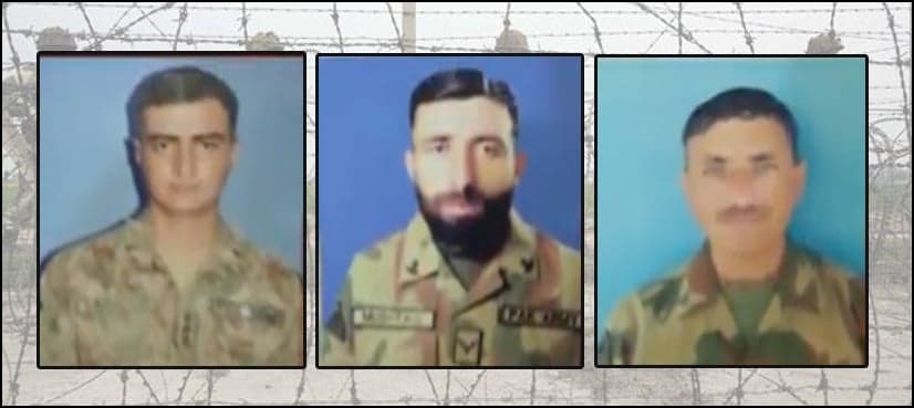 Three Pakistani soldiers martyred in Indian forces fire at LoC