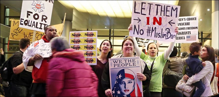 World's shock, outrage at Trump's visa ban