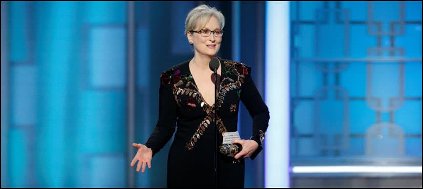 WATCH: Veteran Hollywood actress criticizes Trump at Golden Globe Awards