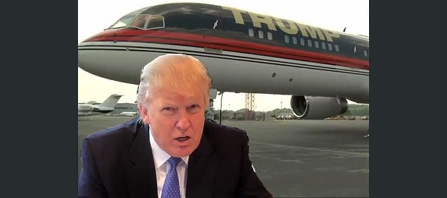 Someone spotted a UFO near US President Trump's plane