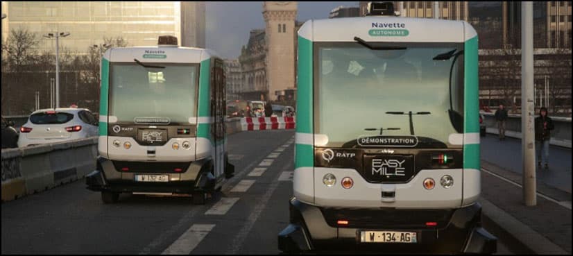 WATCH: Paris experiments with driverless buses