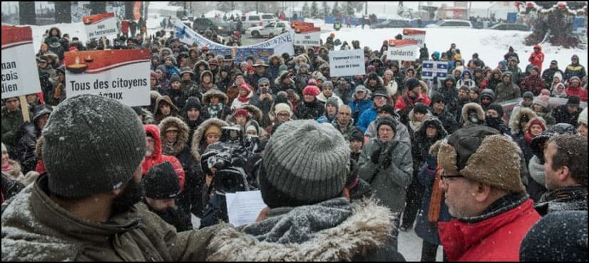 Hundreds march in Quebec in tribute to mosque shooting victims