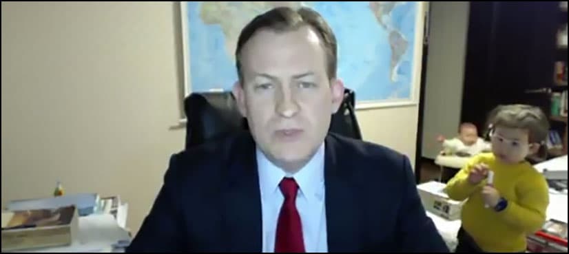 Professor's online interview hilariously interrupted by children