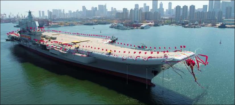 China launches first domestically built aircraft carrier