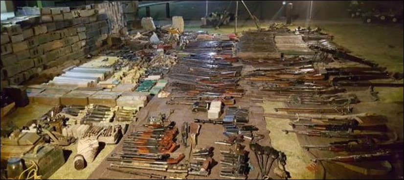 Huge stockpile of weapons seized during Kurram agency operation: ISPR