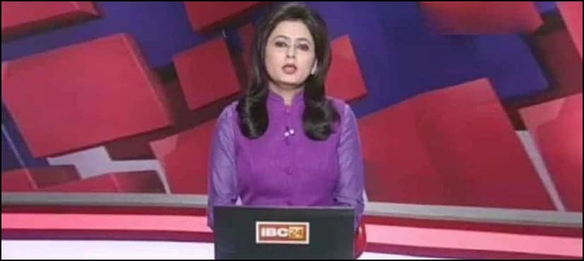Indian news anchor reads out breaking news of her husband's death