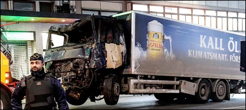 Sweden arrests man for 'terrorist crime' after truck attack