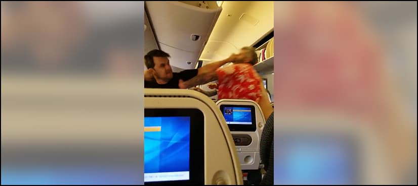 VIDEO: 'Drunk' American arrested over Japan flight brawl