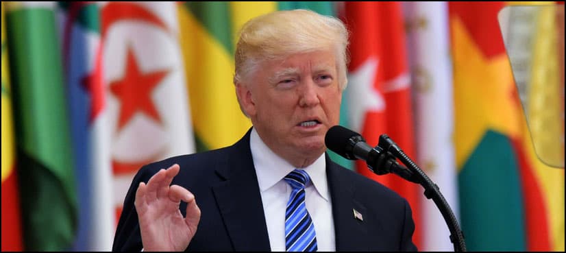 Trump slams Iran in first foreign speech