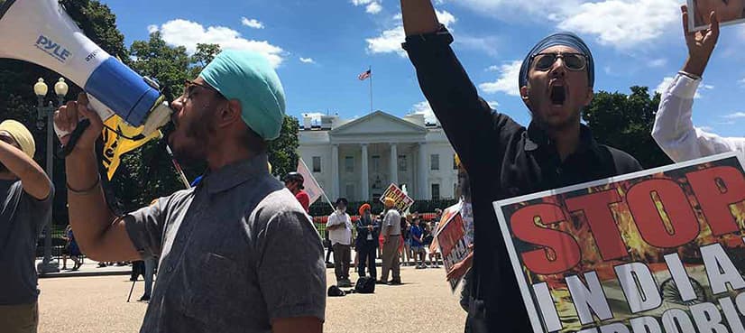 Kashmiri, Sikh communities gather at White House to protest Modi visit