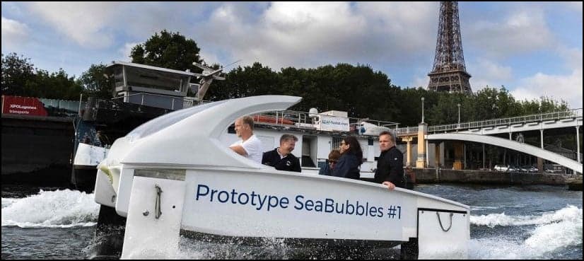 Noiseless river 'bubble' taxi sails through Paris test