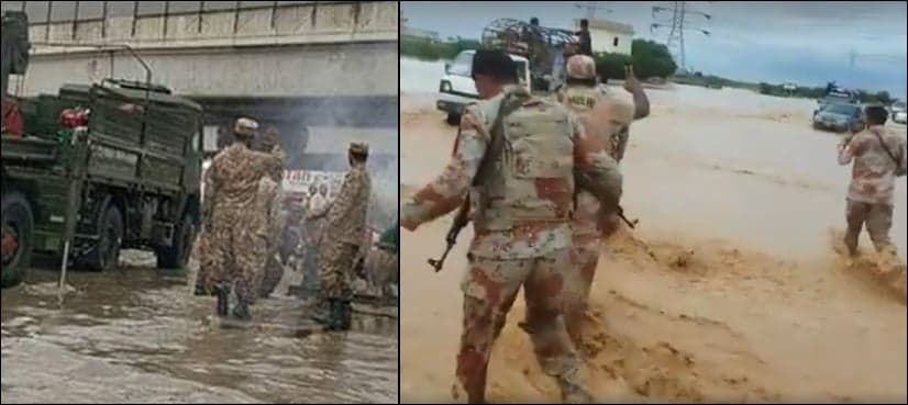 PAF, Rangers, Army jump in to rescue residents of Karachi from urban flooding