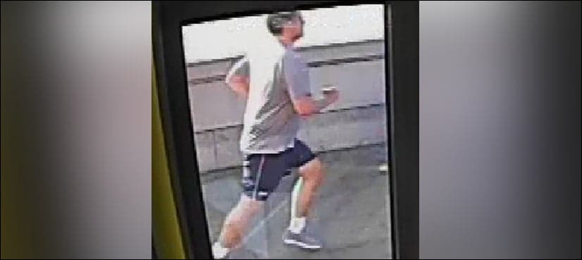 British police search for jogger who knocked woman into road