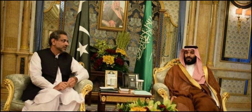 PM Abbasi discusses bilateral relations with Saudi Crown Prince