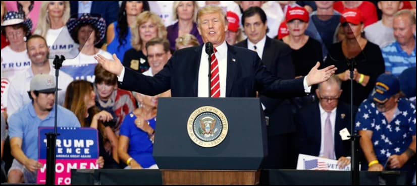 Trump defends Charlottesville response at raucous rally
