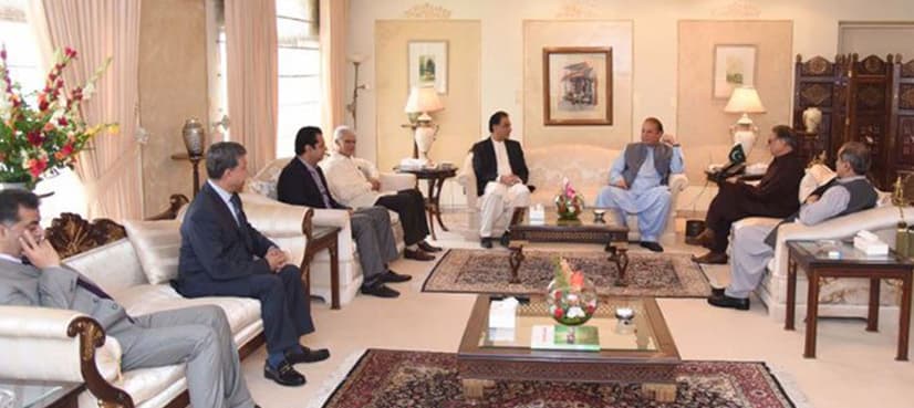 Ex-PM Sharif chairs brief meeting with confidantes at Punjab House