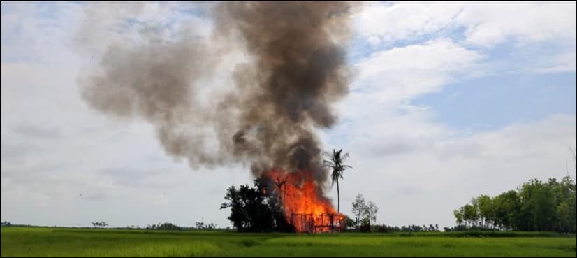 Fires destroy more villages in Myanmar's Rohingya region: sources