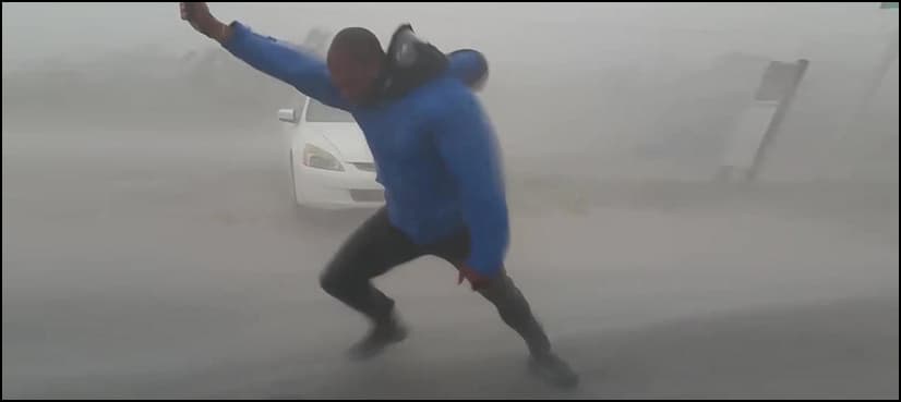 VIRAL VIDEO: Meteorologist battles full force of Hurricane Irma to measure its wind speed