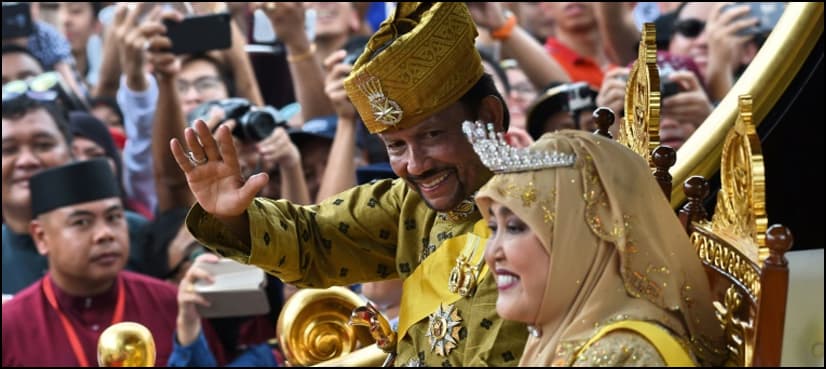 Brunei monarch marks golden jubilee in style
