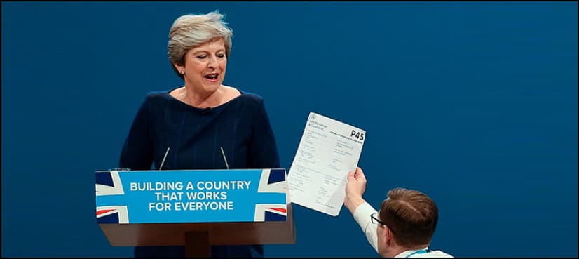 Prankster hands British PM unemployment notice