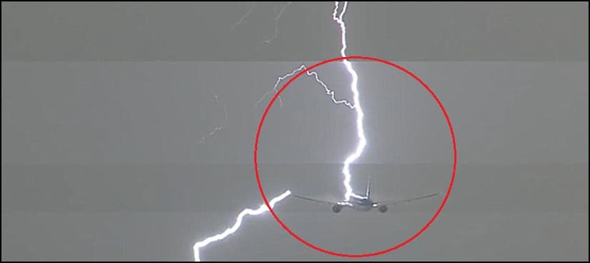 VIDEO: Heart-stopping moment as passenger plane struck by lightning after take-off