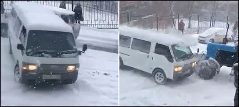 VIDEO: Multiple cars collide on icy road in Russia