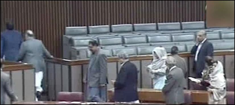 Opposition stages walkout from NA over FATA reforms bill withdrawal from agenda