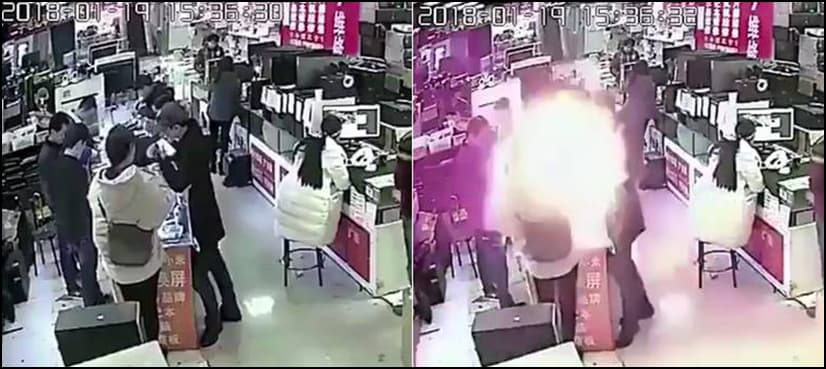 WATCH: Man bites battery to check authenticity, battery 'bites him back'