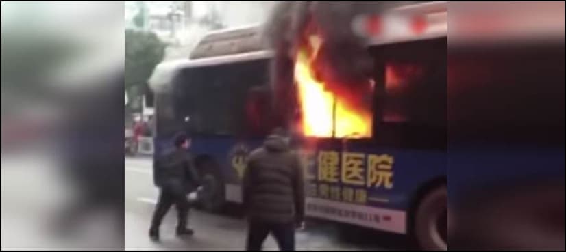 VIDEO: Man enters burning bus to save passenger and here's what happened next