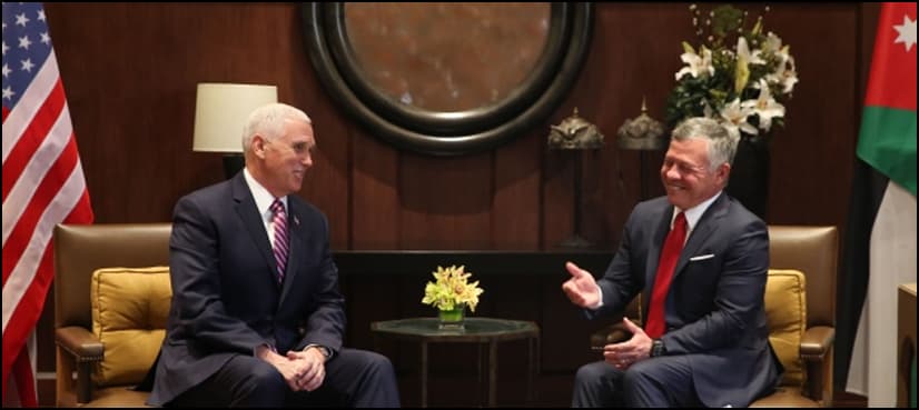 Jordan's King Abdullah tells Pence of concern over Jerusalem
