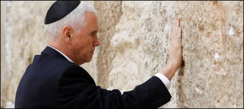 Pence visits Western Wall after pro-Israel speech