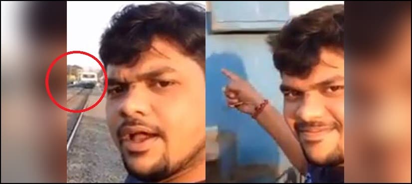 Indian boy hit by train while taking selfie video on railway track