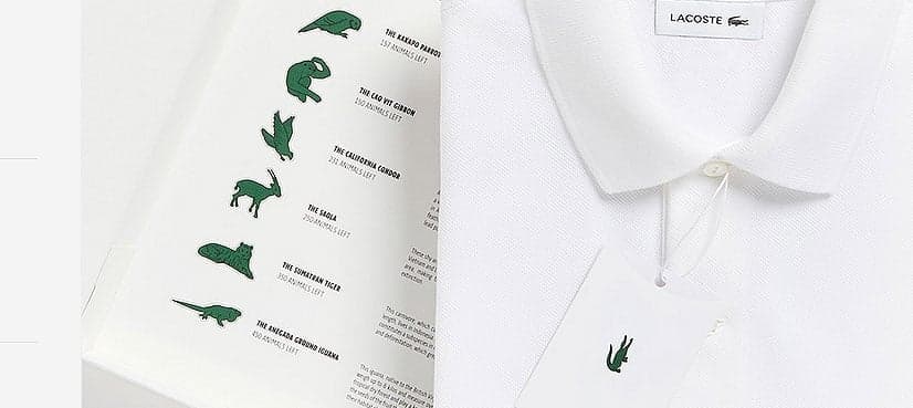 Lacoste's crocodile logo leaves its iconic spot