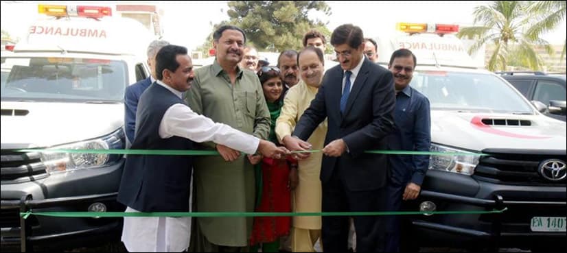 CM Murad hands over 12 ambulances to Tharparkar