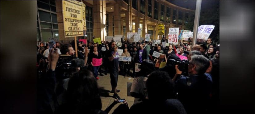Protests erupt in California after shooting of black man