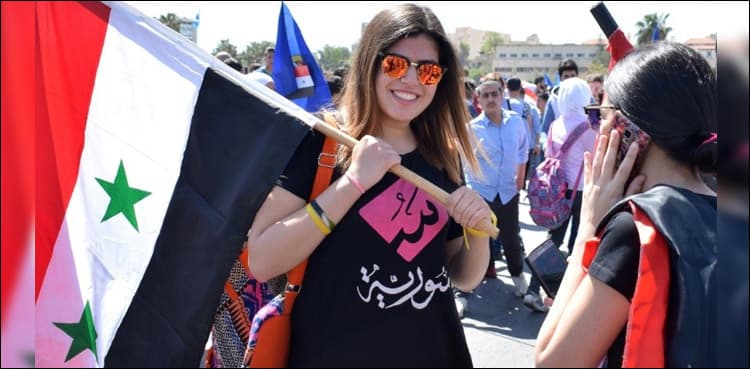 Assad supporters rally in Damascus after Western strikes