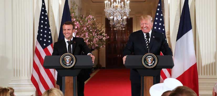 Trump, Macron call for new nuclear deal with Iran
