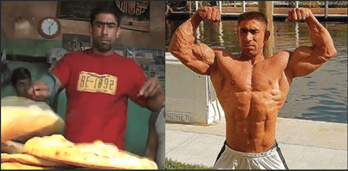 Mr. Pakistan Banaras Khan is seen making rotis at a tandoor to make ends meet
