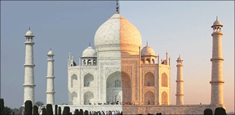 Why the Taj Mahal is turning green and brown?