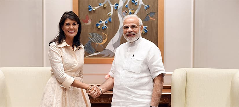 US envoy Haley tells Modi important to cut Iranian oil use