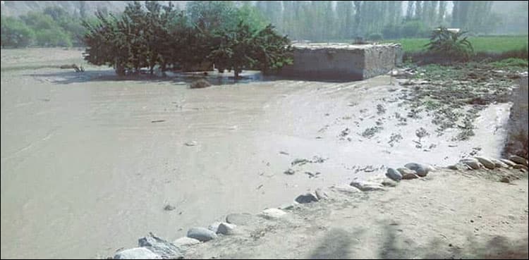 Artificial lake springs up in Gilgit village after glacier melting