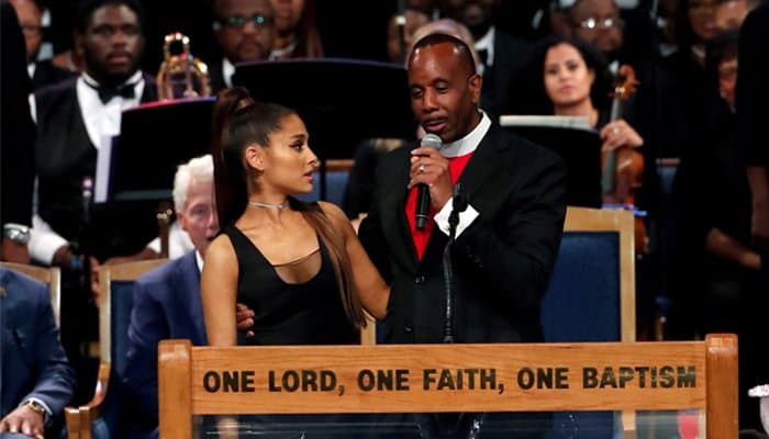 Bishop Charles Ellis apologises for 'groping' Ariana Grande at Aretha Franklin funeral