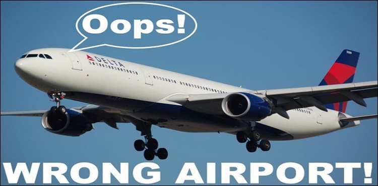 An American airplane almost landed at the wrong airport!