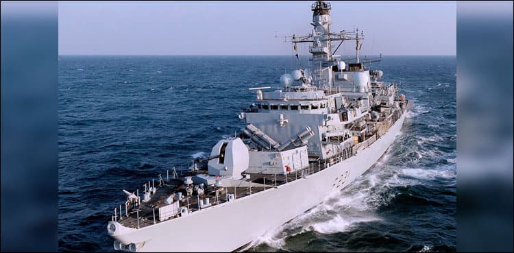 British Royal Navy Ship HMS ARGYLL arrives in Karachi